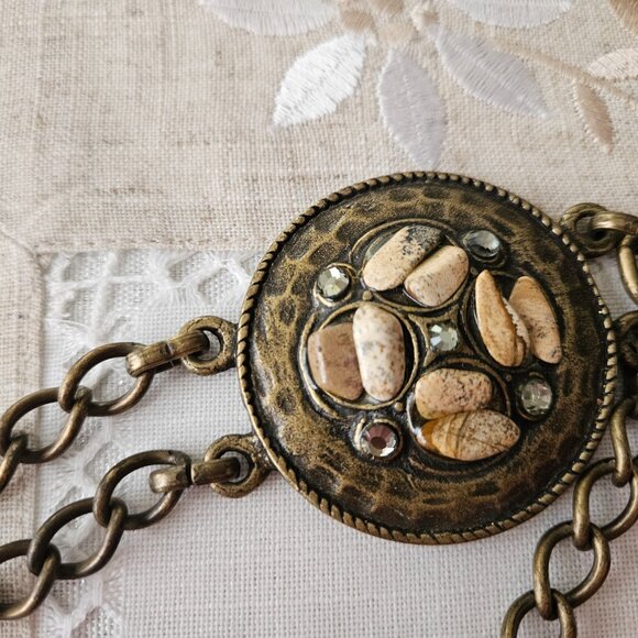 Vintage Burnished Brass  Chain Belt main image 4